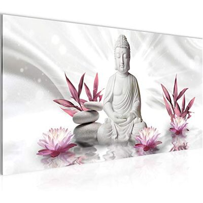 Tableau Decoration Murale Bouddha Feng Shui 1 Partie Moderne Toile non tissée Salon Salle Bien-Être Zen Gris Rose 011612a - Publicité Tableau Decoration Murale Bouddha Feng Shui 1 Partie Moderne Toile non tissée Salon Salle Bien-Être Zen Gris Rose 011612a - Publicité