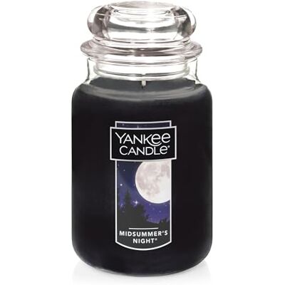 YANKEE CANDLE Grande Bougie en Pot, Midsummer de Nuit, Verre, Noir, L Jar Candle - Publicité YANKEE CANDLE Grande Bougie en Pot, Midsummer de Nuit, Verre, Noir, L Jar Candle - Publicité