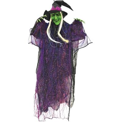 Beistle S00471AZ1 Décoration à suspendre pour Halloween Motif sorcière Noir/vert/rouge/blanc 51 cm - Publicité Beistle S00471AZ1 Décoration à suspendre pour Halloween Motif sorcière Noir/vert/rouge/blanc 51 cm - Publicité