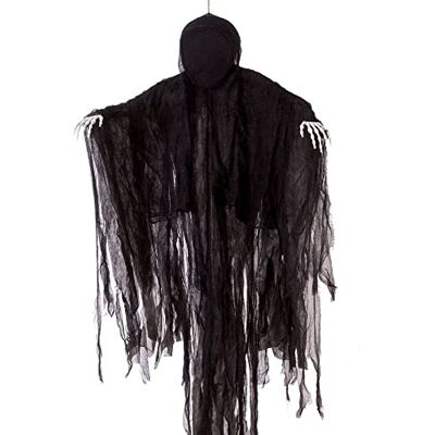 JOYIN 152 cm foncé Hanging Grim Reaper, à Robe d'horreur Noire pour Le Meilleur décorations d'halloween Hanging - Publicité JOYIN 152 cm foncé Hanging Grim Reaper, à Robe d'horreur Noire pour Le Meilleur décorations d'halloween Hanging - Publicité