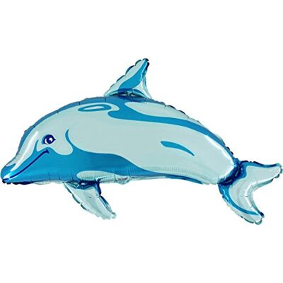 Toyland ® 71 cm (28") Ballon en aluminium en forme de dauphin bleu pour décoration de fête d'enfants - Publicité Toyland ® 71 cm (28") Ballon en aluminium en forme de dauphin bleu pour décoration de fête d'enfants - Publicité