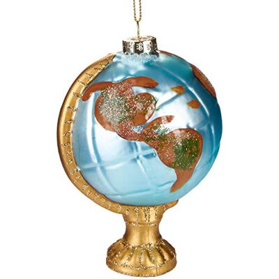 BRUBAKER Suspension pour Sapin de Noël Globe Terrestre Boule en Verre Soufflé Peinte à la Main Drôle & Originale Décoration Arbre de Noël 11,2 cm - Publicité BRUBAKER Suspension pour Sapin de Noël Globe Terrestre Boule en Verre Soufflé Peinte à la Main Drôle & Originale Décoration Arbre de Noël 11,2 cm - Publicité