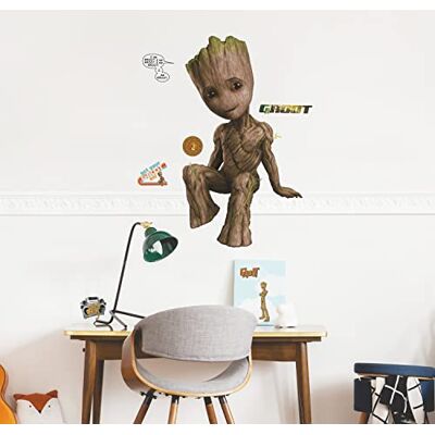 RoomMates Marvel Sticker Géant repositionnable Groot Gris/Blanc - Publicité RoomMates Marvel Sticker Géant repositionnable Groot Gris/Blanc - Publicité
