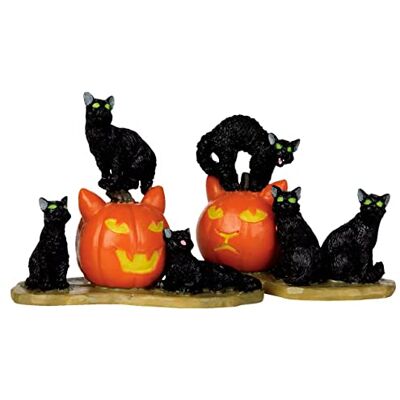 Lemax Halloween Cats Set of 2 - Publicité Lemax Halloween Cats Set of 2 - Publicité