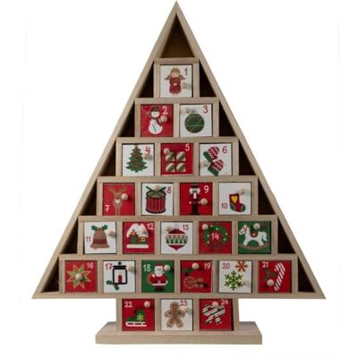 LEALIGHT blachere illumination Calendrier de l’Avent en bois à personnaliser – Design naturel et artisanal – 24 cases à remplir de surprises – Décoration de Noël traditionnelle - Publicité LEALIGHT blachere illumination Calendrier de l’Avent en bois à personnaliser – Design naturel et artisanal – 24 cases à remplir de surprises – Décoration de Noël traditionnelle - Publicité