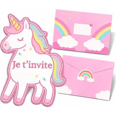 Creative Carte Invitation Anniversaire Fille Lot de 12 Invitations avec Enveloppes Assorties et Autocollants Invitation Anniversaire Fille Licorne et Arc en Ciel (Licorne) - Publicité Creative Carte Invitation Anniversaire Fille Lot de 12 Invitations avec Enveloppes Assorties et Autocollants Invitation Anniversaire Fille Licorne et Arc en Ciel (Licorne) - Publicité