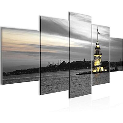 Tableau Istanbul Turquie 200 x 100 cm 5 Parties XXL Decoration Murale Dessin Noir Et Blanc 604151c - Publicité Tableau Istanbul Turquie 200 x 100 cm 5 Parties XXL Decoration Murale Dessin Noir Et Blanc 604151c - Publicité