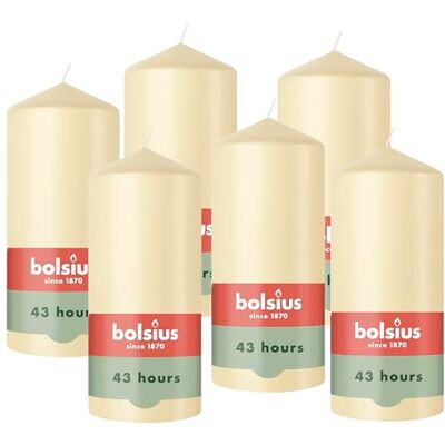 Bolsius – Essentials – Bougie cylindrique lisse – beige – 13 cm – Bougies décoratives – Contient de la cire végétale naturelle – Sans huile de palme - Publicité Bolsius – Essentials – Bougie cylindrique lisse – beige – 13 cm – Bougies décoratives – Contient de la cire végétale naturelle – Sans huile de palme - Publicité