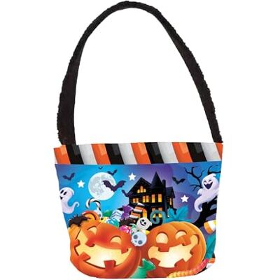 FIESTAS GUIRCA Panier multicolore avec citrouilles et fantômes (30 x 15 cm) Cube de triche ou de traitement pour Halloween et fêtes costumées Décoration et accessoire pour enfants et adultes - - Publicité FIESTAS GUIRCA Panier multicolore avec citrouilles et fantômes (30 x 15 cm) Cube de triche ou de traitement pour Halloween et fêtes costumées Décoration et accessoire pour enfants et adultes - - Publicité