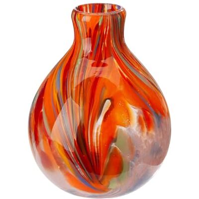 ART Vase Dream en Verre Orange Hauteur : 24 cm Diamètre : 18 cm Vase à Fleurs coloré et imperméable - Publicité ART Vase Dream en Verre Orange Hauteur : 24 cm Diamètre : 18 cm Vase à Fleurs coloré et imperméable - Publicité