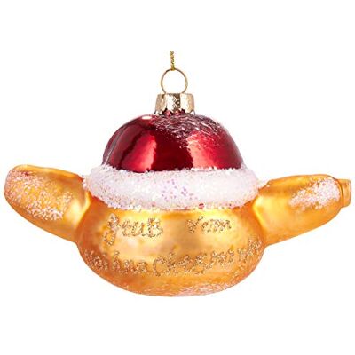 BRUBAKER Suspension pour Sapin de Noël Saucisse dans Petit Pain Boule en Verre Soufflé Peinte à la Main Drôle & Originale Décoration Arbre de Noël 12 cm - Publicité BRUBAKER Suspension pour Sapin de Noël Saucisse dans Petit Pain Boule en Verre Soufflé Peinte à la Main Drôle & Originale Décoration Arbre de Noël 12 cm - Publicité
