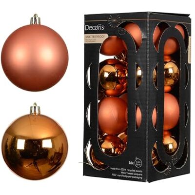 Kaemingk Boules de Noël en plastique 4 cm 16 pièces petites et incassables Boules de sapin de Noël pour Noël Décoration de sapin de Noël Warmorange - Publicité Kaemingk Boules de Noël en plastique 4 cm 16 pièces petites et incassables Boules de sapin de Noël pour Noël Décoration de sapin de Noël Warmorange - Publicité