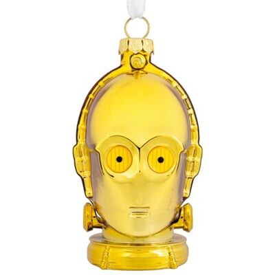 Hallmark C-3PO Décoration en Verre, décoration d'arbre Star Wars, décoration à Suspendre en Verre, décoration de Noël à Suspendre, Cadeaux de Noël - Publicité Hallmark C-3PO Décoration en Verre, décoration d'arbre Star Wars, décoration à Suspendre en Verre, décoration de Noël à Suspendre, Cadeaux de Noël - Publicité