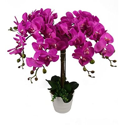 Leaf 85cm Orchidée Bush Deluxe Artificielle - Rose Foncé - Plante Artificielle - Publicité Leaf 85cm Orchidée Bush Deluxe Artificielle - Rose Foncé - Plante Artificielle - Publicité