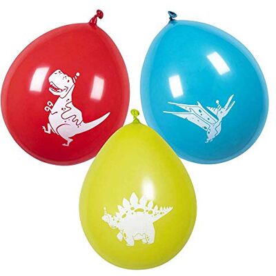 Boland 50055 Lot de 6 ballons dinosaures en latex, dinosaures, décoration, fête, anniversaire, fête à thème, carnaval - Publicité Boland 50055 Lot de 6 ballons dinosaures en latex, dinosaures, décoration, fête, anniversaire, fête à thème, carnaval - Publicité