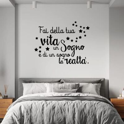 ART Gesar Sticker mural pour la maison,Faites de votre vie un rêve et d'un rêve la réalité,Autocollants muraux,Autocollant Home,Interior Design,Décoration murale,Autocollant vinyle mural (100x77) - Publicité ART Gesar Sticker mural pour la maison,Faites de votre vie un rêve et d'un rêve la réalité,Autocollants muraux,Autocollant Home,Interior Design,Décoration murale,Autocollant vinyle mural (100x77) - Publicité