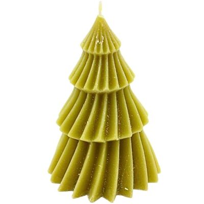 Dekohelden24 Bougie de qualité supérieure en forme de sapin vert avec paillettes Fait main Dimensions : H x Ø env. 12 x 7 cm - Publicité Dekohelden24 Bougie de qualité supérieure en forme de sapin vert avec paillettes Fait main Dimensions : H x Ø env. 12 x 7 cm - Publicité