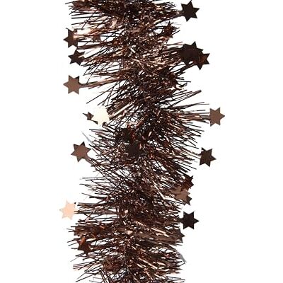 Decoris Guirlande d'étoiles 2,7 m x 9 cm Guirlande de Noël en PVC Marron expresso - Publicité Decoris Guirlande d'étoiles 2,7 m x 9 cm Guirlande de Noël en PVC Marron expresso - Publicité
