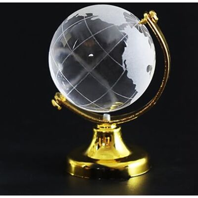 4EVER Mini globe terrestre rond ornement carte du monde (diamètre de la boule 8,5 cm) Presse-papier en cristal transparent pour bureau, décoration d'intérieur, mariage, artisanat, cadeaux, boule de cristal - Publicité 4EVER Mini globe terrestre rond ornement carte du monde (diamètre de la boule 8,5 cm) Presse-papier en cristal transparent pour bureau, décoration d'intérieur, mariage, artisanat, cadeaux, boule de cristal - Publicité