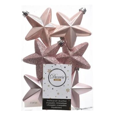 Kaemingk Lot de 6 Etoiles de Noël Chamonix Rose poudré - Publicité Kaemingk Lot de 6 Etoiles de Noël Chamonix Rose poudré - Publicité