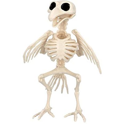 Boland 72406 Squelette d'oiseau, taille 20 cm, bouche, en plastique, décoration pour Halloween, carnaval, fête à thème, Beige/Noir - Publicité Boland 72406 Squelette d'oiseau, taille 20 cm, bouche, en plastique, décoration pour Halloween, carnaval, fête à thème, Beige/Noir - Publicité