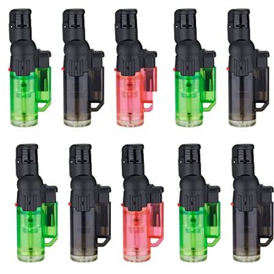 Generic Lot de 20 Briquets Coupe-Vent en Gros Réservoir Visible 45 ° Rotatif Rechargeable Butane Flamme Puissante pour Bougie Cigare Cigarettes Tuyau Feux d'artifice (gaz Non Inclus) - Publicité Generic Lot de 20 Briquets Coupe-Vent en Gros Réservoir Visible 45 ° Rotatif Rechargeable Butane Flamme Puissante pour Bougie Cigare Cigarettes Tuyau Feux d'artifice (gaz Non Inclus) - Publicité