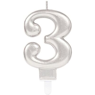 amscan SPARK CELEB SILVER CANDLE #3 - Publicité amscan SPARK CELEB SILVER CANDLE #3 - Publicité