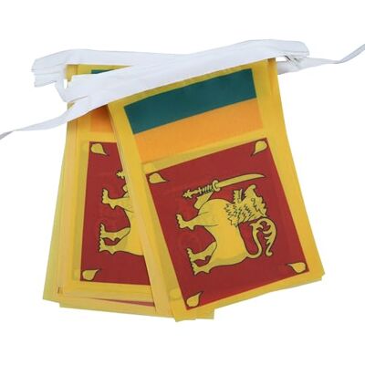Guirlande de Drapeaux du Sri Lanka - 6M, 20 Drapeaux, 21x15cm - Publicité Guirlande de Drapeaux du Sri Lanka - 6M, 20 Drapeaux, 21x15cm - Publicité