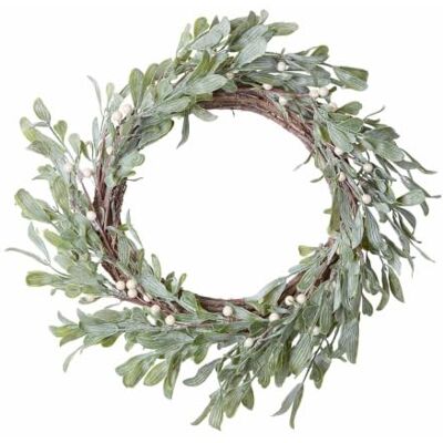 Loberon Cunnig Couronne Branches de gui artificielles Plus Vraies Que Nature Solide et Durable, Vert - Publicité Loberon Cunnig Couronne Branches de gui artificielles Plus Vraies Que Nature Solide et Durable, Vert - Publicité