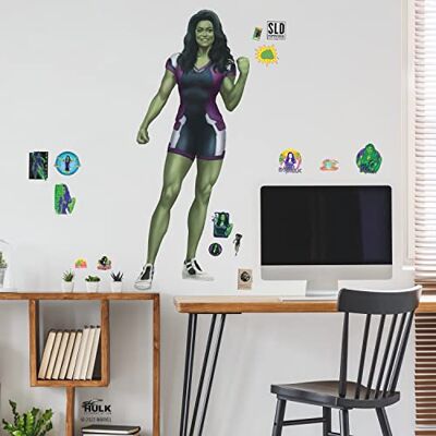 RoomMates Sticker géant Marvel She Hulk repositionnable - Publicité RoomMates Sticker géant Marvel She Hulk repositionnable - Publicité
