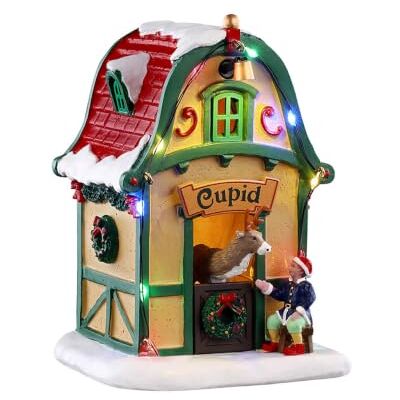 Lemax Repaire de Cupidon avec lumières LED « Repaire de Cupidon » en résine H13,2 x 9,3 x 9,3 cm - Publicité Lemax Repaire de Cupidon avec lumières LED « Repaire de Cupidon » en résine H13,2 x 9,3 x 9,3 cm - Publicité