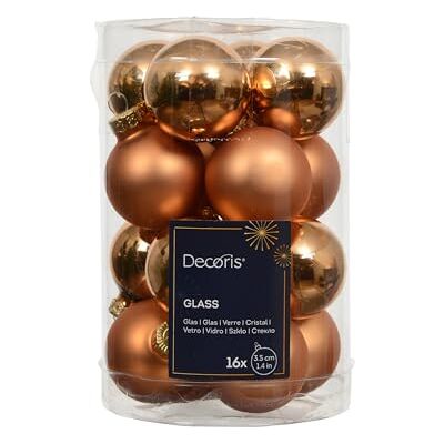 Kaemingk Brandy Lot de 16 boules de Noël en verre 3,5 cm Mat et brillant Petites boules de Noël pour Noël Décoration de Noël et décoration de sapin de Noël - Publicité Kaemingk Brandy Lot de 16 boules de Noël en verre 3,5 cm Mat et brillant Petites boules de Noël pour Noël Décoration de Noël et décoration de sapin de Noël - Publicité