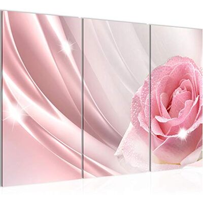 Roses Fleurs Peinture Tableau Salon XXL Rose Abstrait Vintage 120 x 80 cm 3 Parties Decoration Murale 201031a - Publicité Roses Fleurs Peinture Tableau Salon XXL Rose Abstrait Vintage 120 x 80 cm 3 Parties Decoration Murale 201031a - Publicité