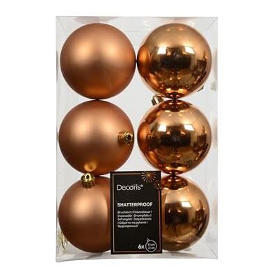 Kaemingk Brandy Lot de 6 boules de Noël en plastique 8 cm – Classique et incassable – Boules de Noël pour Noël – Décoration de Noël et décoration de sapin de Noël - Publicité Kaemingk Brandy Lot de 6 boules de Noël en plastique 8 cm – Classique et incassable – Boules de Noël pour Noël – Décoration de Noël et décoration de sapin de Noël - Publicité