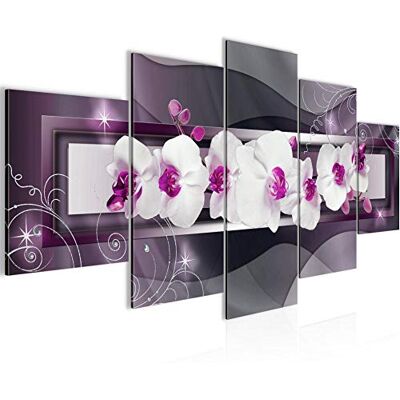 Fleurs Orchidée Tableau Murale Impression sur Toile Intissee 5 Parties Abstrait Violet Chambre Salle 206453b - Publicité Fleurs Orchidée Tableau Murale Impression sur Toile Intissee 5 Parties Abstrait Violet Chambre Salle 206453b - Publicité