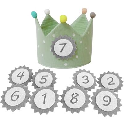MLPKOI Bébé Anniversaire Couronne, Couronne d'Anniversaire en avec Chiffres pour Décoration d'Anniversaire, Chiffres Interchangeables 1 à 9, Chapeaux de Fête, Réversible Chapeau Anniversaire Enfant - Publicité MLPKOI Bébé Anniversaire Couronne, Couronne d'Anniversaire en avec Chiffres pour Décoration d'Anniversaire, Chiffres Interchangeables 1 à 9, Chapeaux de Fête, Réversible Chapeau Anniversaire Enfant - Publicité