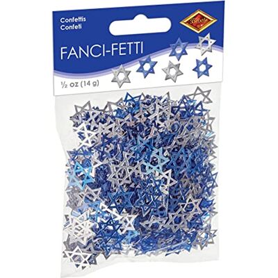 Beistle 20636 Fanci-Fetti Étoile de David (bleu et argent) Accessoire de fête (1 pièce) (141,7 g/paquet) - Publicité Beistle 20636 Fanci-Fetti Étoile de David (bleu et argent) Accessoire de fête (1 pièce) (141,7 g/paquet) - Publicité