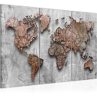 Carte Du Monde 3D Effet Peinture Tableau Salon XXL Gris Continents Calcul 120 x 80 cm 3 Parties Decoration Murale 107731a - Publicité Carte Du Monde 3D Effet Peinture Tableau Salon XXL Gris Continents Calcul 120 x 80 cm 3 Parties Decoration Murale 107731a - Publicité