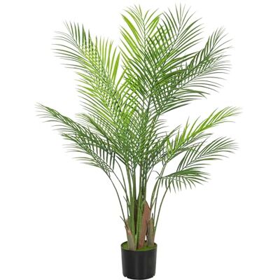 HOMCOM Plante Artificielle intérieure 120 cm, Palmier Arbre Artificiel avec Pot en Plastique et Flocage, 22 Feuilles en PE, Fausse Plante Vert décoration pour Maison, Bureau, Salon, Chambre - Publicité HOMCOM Plante Artificielle intérieure 120 cm, Palmier Arbre Artificiel avec Pot en Plastique et Flocage, 22 Feuilles en PE, Fausse Plante Vert décoration pour Maison, Bureau, Salon, Chambre - Publicité