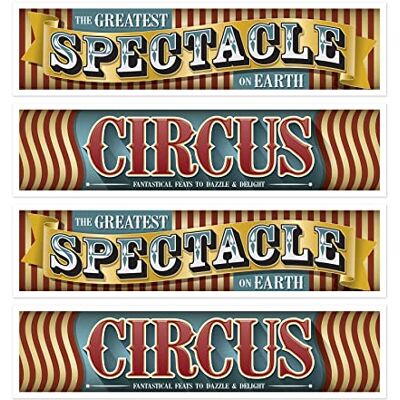 Beistle 54979 Bannières Vintage Circus 4 pièces, 38,1 x 1,5 m, Multicolore - Publicité Beistle 54979 Bannières Vintage Circus 4 pièces, 38,1 x 1,5 m, Multicolore - Publicité