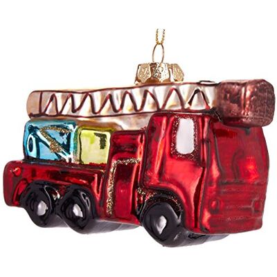 BRUBAKER Suspension pour Sapin de Noël Camion de Pompiers Rouge Boule en Verre Soufflé Peinte à la Main Drôle & Originale Décoration Arbre de Noël 10,2 cm - Publicité BRUBAKER Suspension pour Sapin de Noël Camion de Pompiers Rouge Boule en Verre Soufflé Peinte à la Main Drôle & Originale Décoration Arbre de Noël 10,2 cm - Publicité