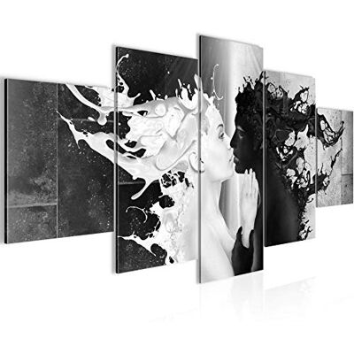Tableau Lait Et Café 200 x 100 cm 5 Parties XXL Decoration Murale Dessin Noir Blanc 005051c - Publicité Tableau Lait Et Café 200 x 100 cm 5 Parties XXL Decoration Murale Dessin Noir Blanc 005051c - Publicité