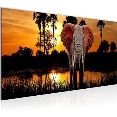 Tableau Decoration Murale Afrique L'Éléphant 1 Partie Moderne Toile non tissée Salon Salle Panorama Savane Orange 001912a - Publicité Tableau Decoration Murale Afrique L'Éléphant 1 Partie Moderne Toile non tissée Salon Salle Panorama Savane Orange 001912a - Publicité