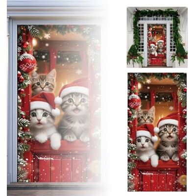 DaPongZhi Couverture de Porte Noël, 200 x 90cm Bannière de Porte de Noël, Decoration de Noel Exterieur, Décoration de Porte Noël, Couverture de Porte de Père Noël pour Décoration Porte Entrée Maison - Publicité DaPongZhi Couverture de Porte Noël, 200 x 90cm Bannière de Porte de Noël, Decoration de Noel Exterieur, Décoration de Porte Noël, Couverture de Porte de Père Noël pour Décoration Porte Entrée Maison - Publicité