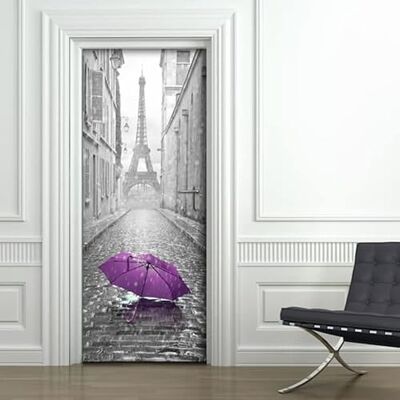 EUROBRICO Couverture porte Tour Eiffel - PVC 83x210cm - Publicité EUROBRICO Couverture porte Tour Eiffel - PVC 83x210cm - Publicité