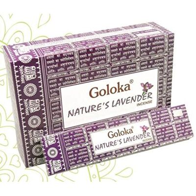GOLOKA Incienso Nature's Lavanda 12x15g Nag Champa - Publicité GOLOKA Incienso Nature's Lavanda 12x15g Nag Champa - Publicité