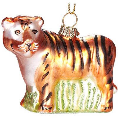 BRUBAKER Suspension pour Sapin de Noël Tigre Boule en Verre Soufflé Peinte à la Main Drôle & Originale Décoration Arbre de Noël 7,6 cm - Publicité BRUBAKER Suspension pour Sapin de Noël Tigre Boule en Verre Soufflé Peinte à la Main Drôle & Originale Décoration Arbre de Noël 7,6 cm - Publicité