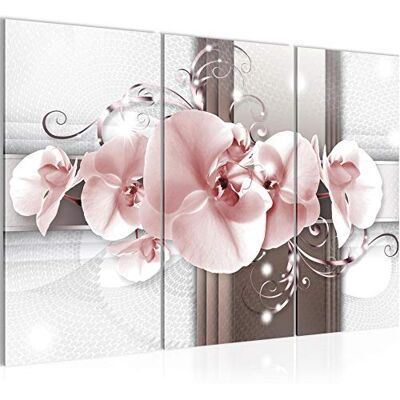 Fleurs Orchidée Peinture Tableau Salon XXL Gris Rose Abstrait 120 x 80 cm 3 Parties Decoration Murale 008331b - Publicité Fleurs Orchidée Peinture Tableau Salon XXL Gris Rose Abstrait 120 x 80 cm 3 Parties Decoration Murale 008331b - Publicité