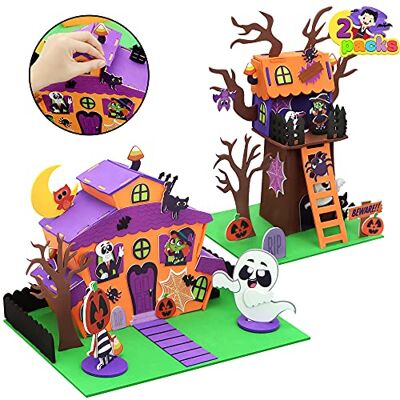 JOYIN 2 Kits d'artisanat 3D pour Maison hantée en Mousse d'halloween pour Enfants, Maison hantée dans Un Arbre et Citrouille d'halloween 3D, kit de Bricolage d'art et d'artisanat décoration de fête - Publicité JOYIN 2 Kits d'artisanat 3D pour Maison hantée en Mousse d'halloween pour Enfants, Maison hantée dans Un Arbre et Citrouille d'halloween 3D, kit de Bricolage d'art et d'artisanat décoration de fête - Publicité