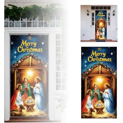 DaPongZhi Couverture de Porte Noël, 200 x 90cm Bannière de Porte de Noël, Decoration de Noel Exterieur, Décoration de Porte Noël, Couverture de Porte de Père Noël pour Décoration Porte Entrée Maison - Publicité DaPongZhi Couverture de Porte Noël, 200 x 90cm Bannière de Porte de Noël, Decoration de Noel Exterieur, Décoration de Porte Noël, Couverture de Porte de Père Noël pour Décoration Porte Entrée Maison - Publicité